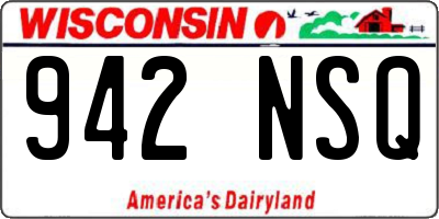 WI license plate 942NSQ