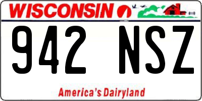 WI license plate 942NSZ