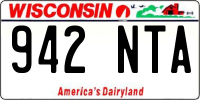 WI license plate 942NTA