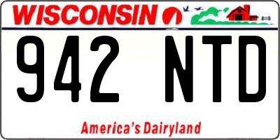 WI license plate 942NTD