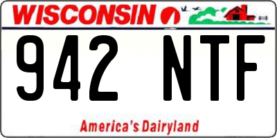 WI license plate 942NTF