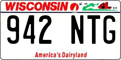 WI license plate 942NTG