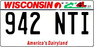 WI license plate 942NTI
