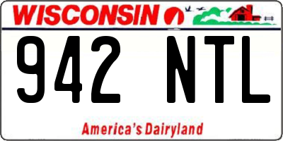WI license plate 942NTL