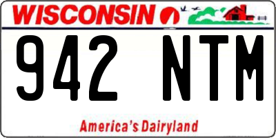 WI license plate 942NTM