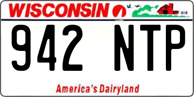 WI license plate 942NTP