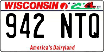 WI license plate 942NTQ
