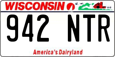WI license plate 942NTR