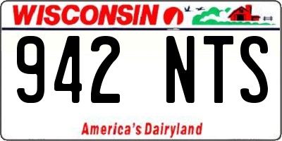 WI license plate 942NTS