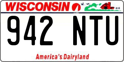WI license plate 942NTU