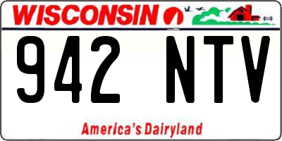 WI license plate 942NTV