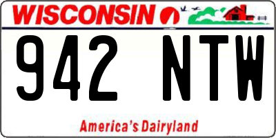 WI license plate 942NTW
