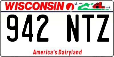 WI license plate 942NTZ