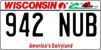 WI license plate 942NUB