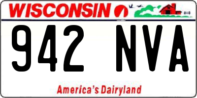 WI license plate 942NVA