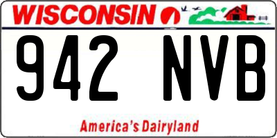 WI license plate 942NVB