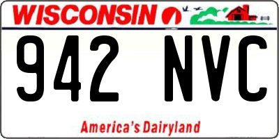 WI license plate 942NVC