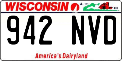 WI license plate 942NVD
