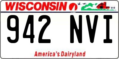 WI license plate 942NVI
