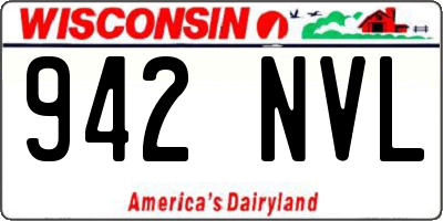 WI license plate 942NVL