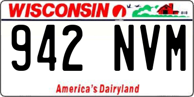 WI license plate 942NVM