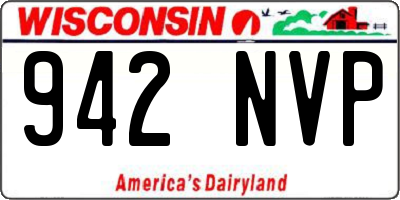WI license plate 942NVP