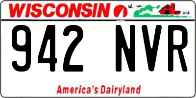 WI license plate 942NVR