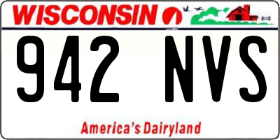 WI license plate 942NVS
