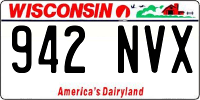 WI license plate 942NVX