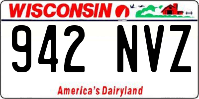 WI license plate 942NVZ