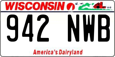 WI license plate 942NWB