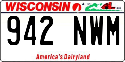 WI license plate 942NWM