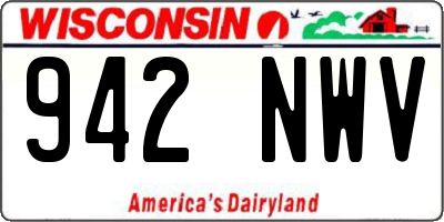 WI license plate 942NWV