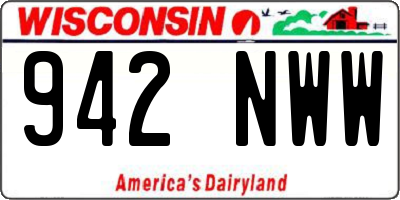 WI license plate 942NWW