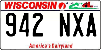 WI license plate 942NXA