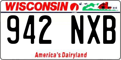 WI license plate 942NXB