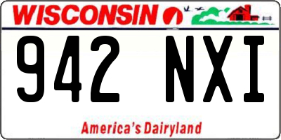 WI license plate 942NXI