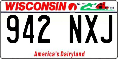 WI license plate 942NXJ