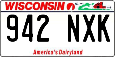 WI license plate 942NXK