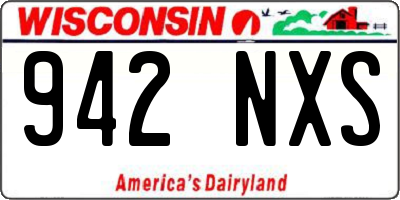 WI license plate 942NXS