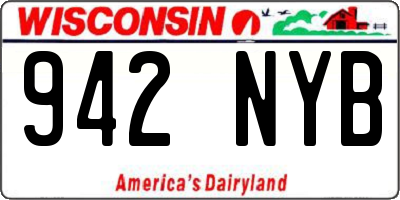 WI license plate 942NYB