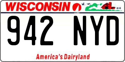 WI license plate 942NYD