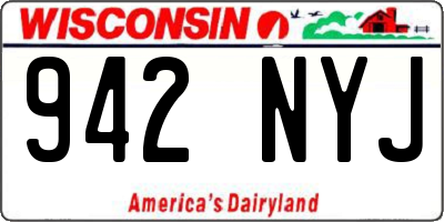 WI license plate 942NYJ