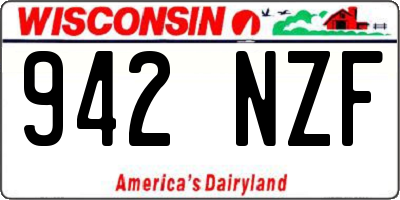 WI license plate 942NZF