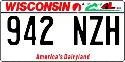 WI license plate 942NZH