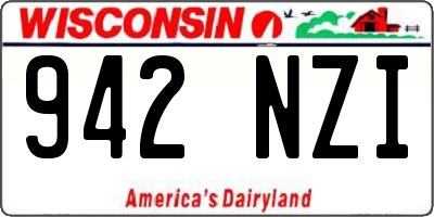 WI license plate 942NZI