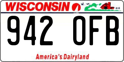 WI license plate 942OFB