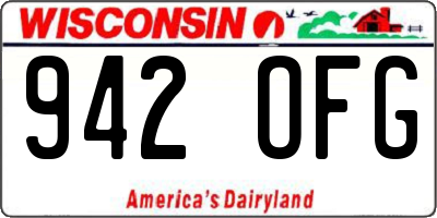 WI license plate 942OFG