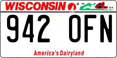 WI license plate 942OFN