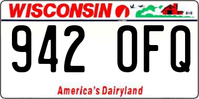 WI license plate 942OFQ